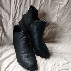 Dr Scholl's Black Leather Ankle Boots
